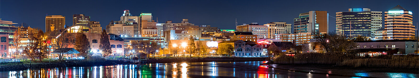 Wilmington Delaware skyline night Wilmington Delaware skyline night